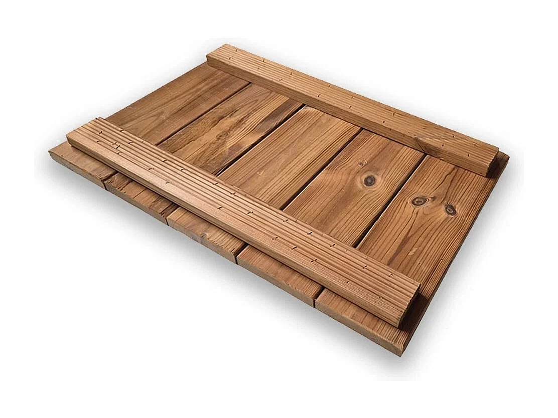 Pedana antiscivolo per doccia 60x40 cm in legno Thermo-Wood