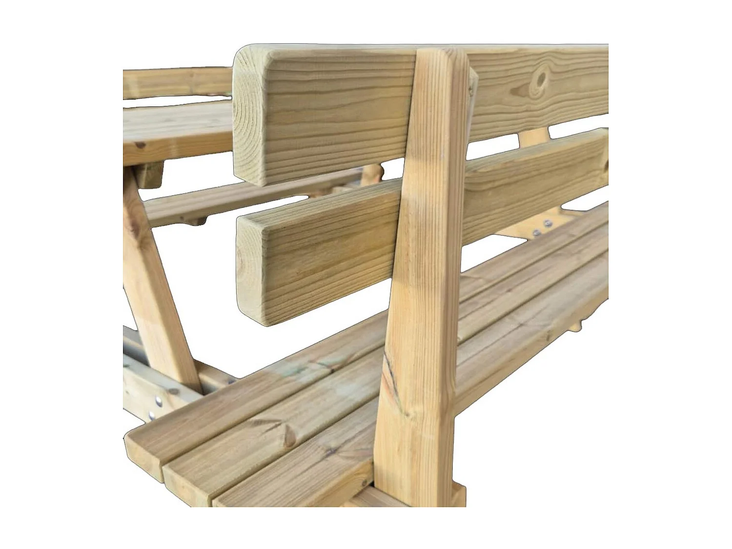 Tavolo da picnic in legno 180x190x78h cm, 6 posti