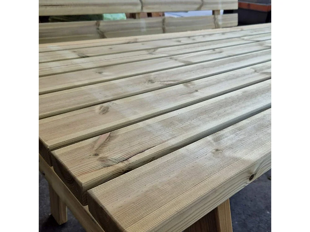 Tavolo da picnic in legno 180x190x78h cm, 6 posti