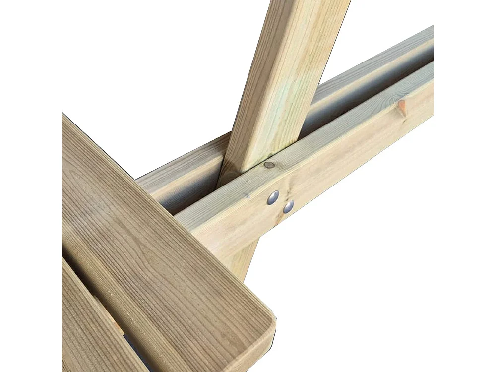 Tavolo da picnic in legno 180x190x78h cm, 6 posti