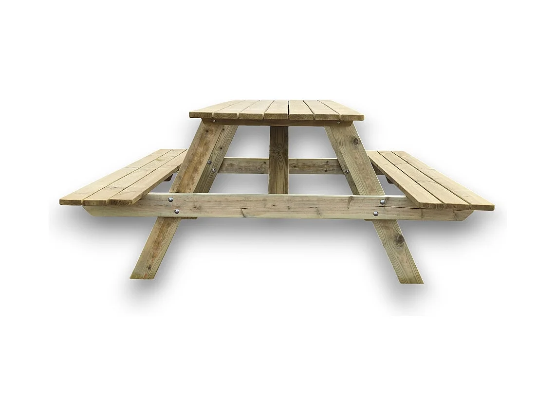 Tavolo Picnic in Legno Slim 160x160 cm - Pino Impregnato