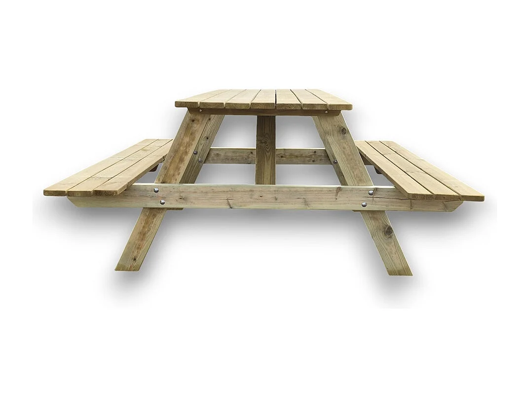 Tavolo Picnic in Legno Slim 160x160 cm - Pino Impregnato