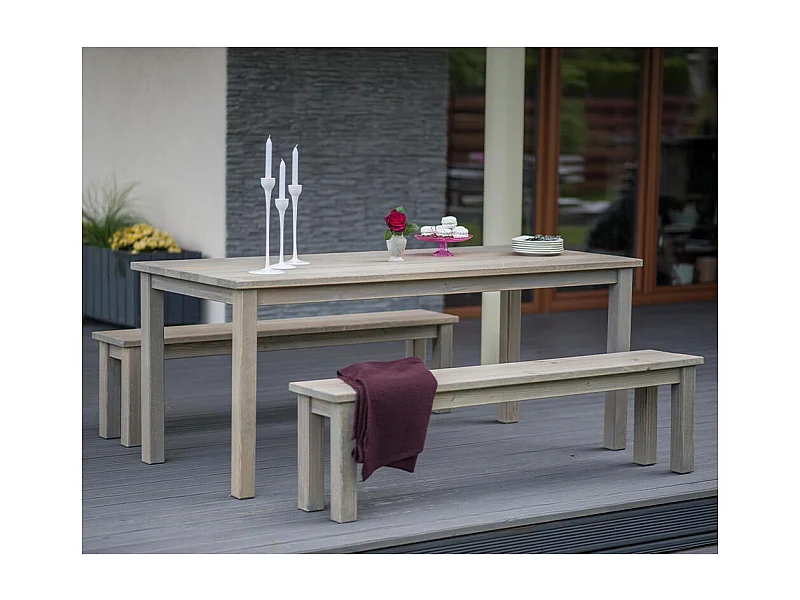 Tavolo da giardino in legno con panche, 178x78xh74 cm
