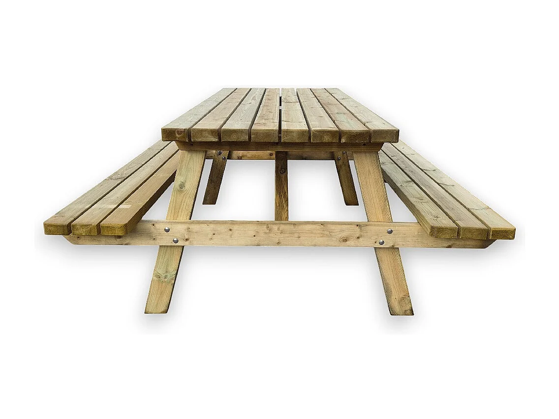 Tavolo Picnic in Legno 44 mm Professionale 180x165 cm