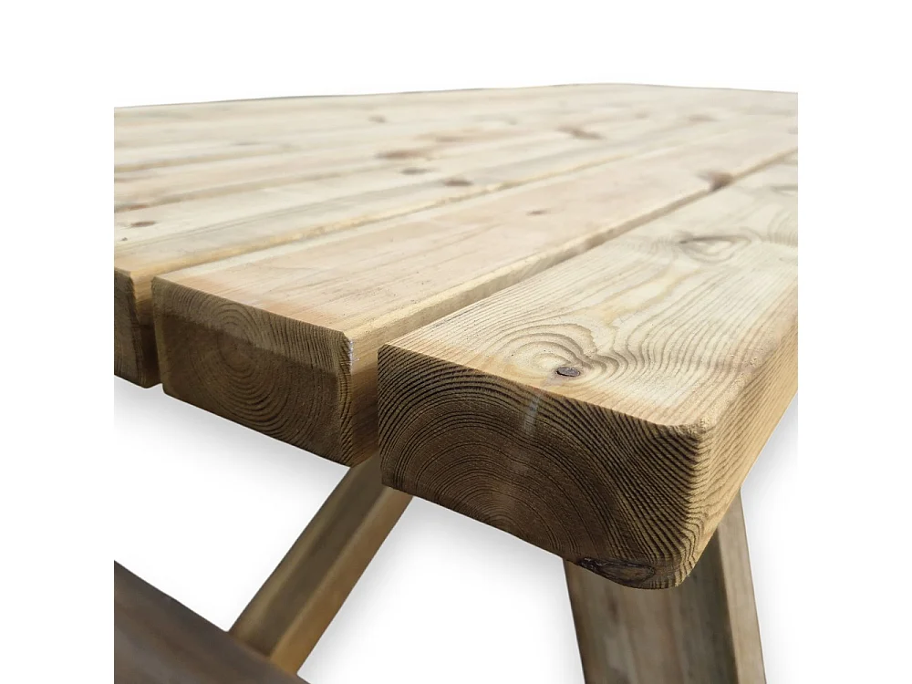 Tavolo Picnic in Legno 44 mm Professionale 180x165 cm