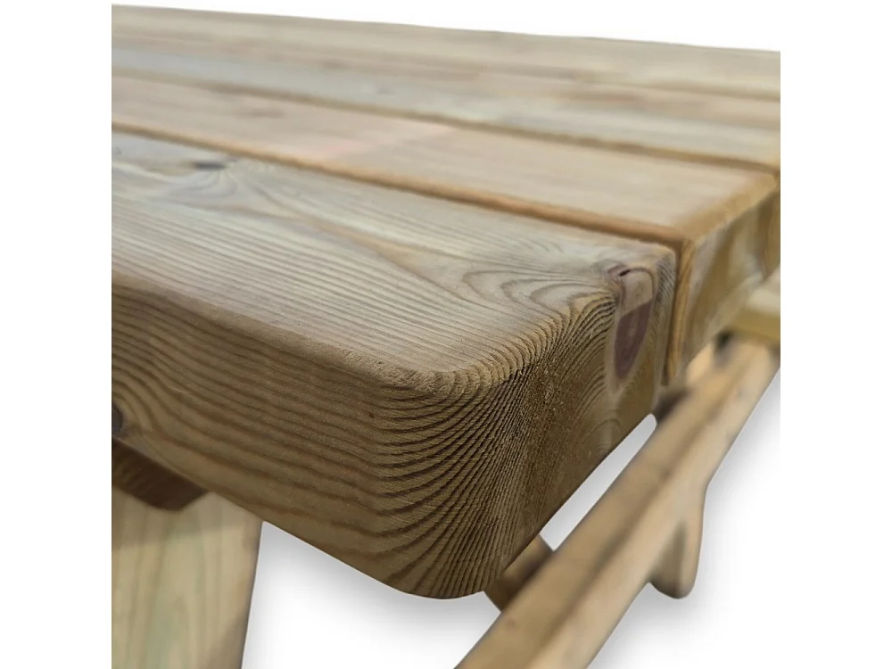 Tavolo Picnic in Legno 44 mm Professionale 180x165 cm