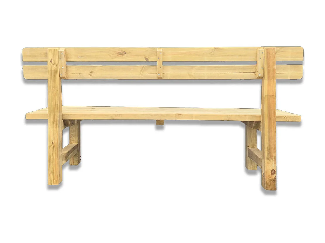 Panchina da Giardino in Legno con Schienale, 180x40x89 cm