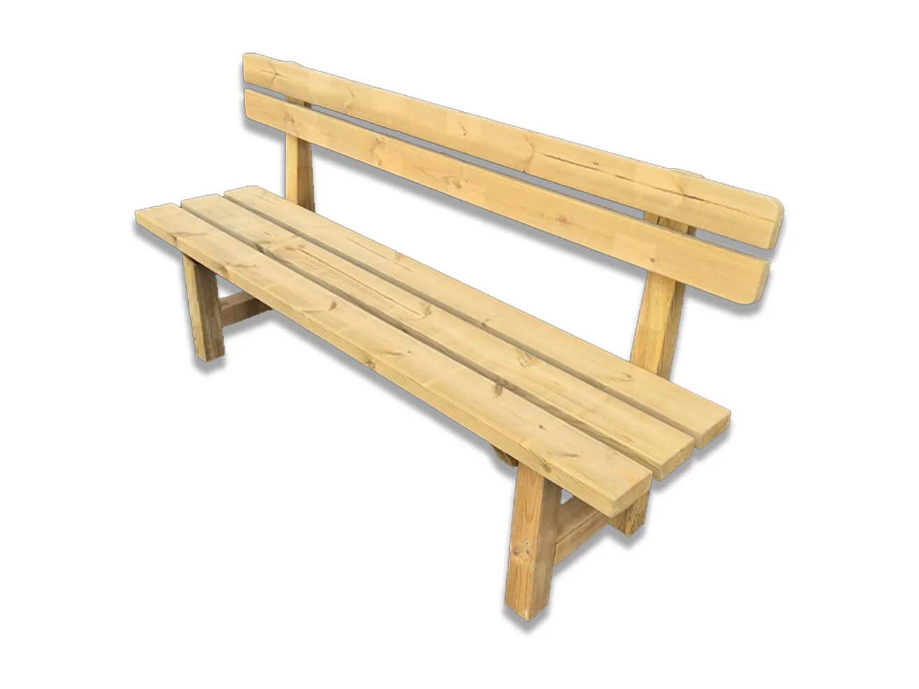 Panchina da Giardino in Legno con Schienale, 180x40x89 cm