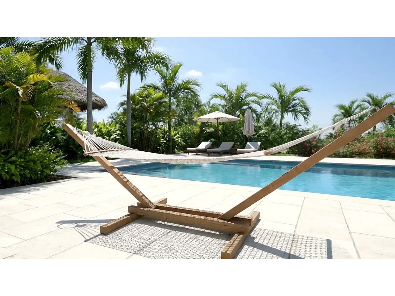 Amaca da Giardino Premium Artigianale Made in Italy - Struttura in Legno di Pino Impregnato Grigia