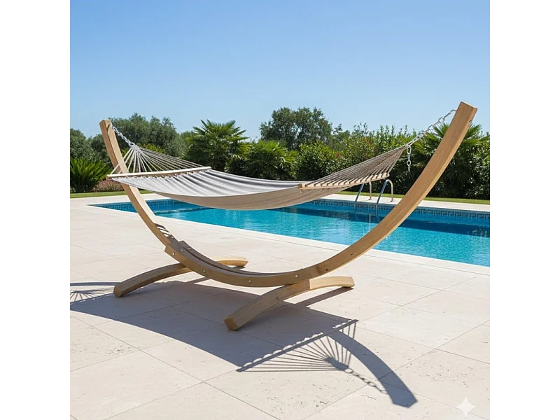 Amaca da Giardino Premium Artigianale Made in Italy - Struttura in Legno di Pino Impregnato