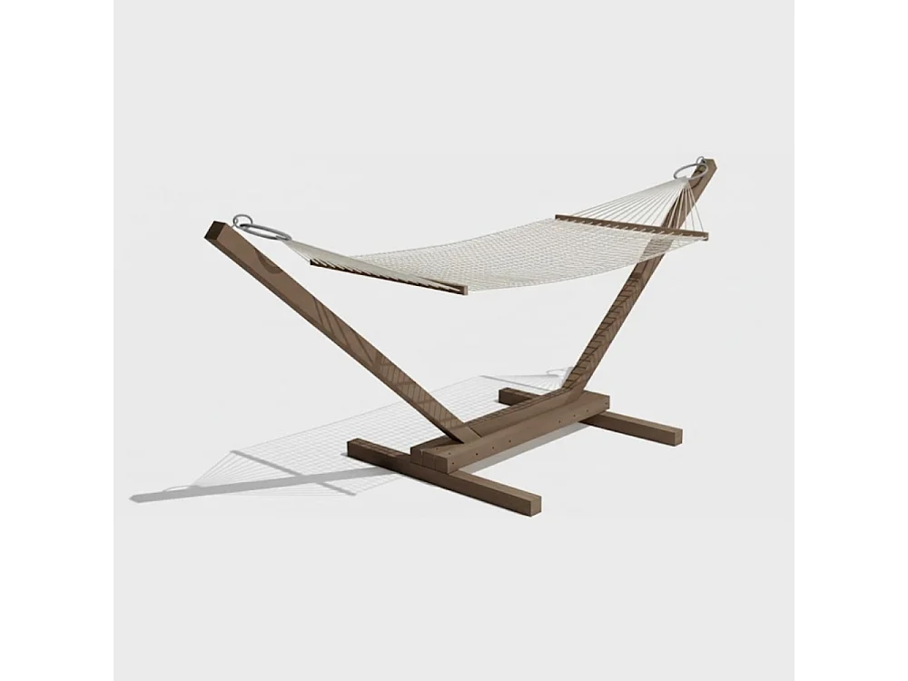 Amaca Otranto Legno Massello 9x9cm, Color  Castagno, Kit Montaggio