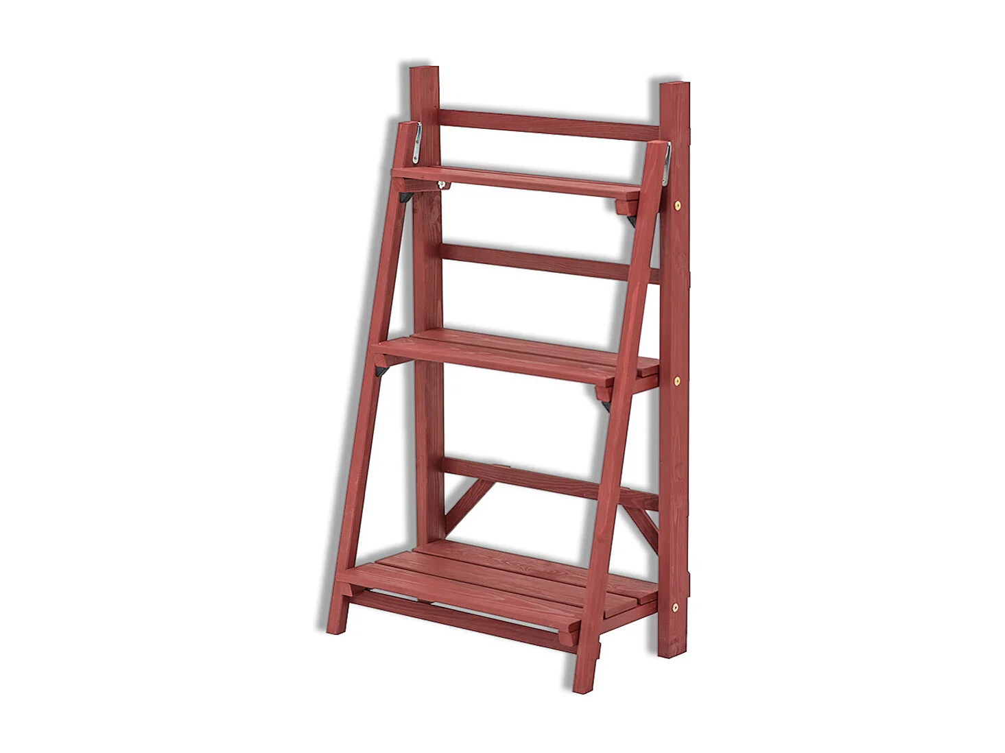 Scaffale portafiori da esterno in legno di pino, 58x32xh100cm, con finitura protettiva