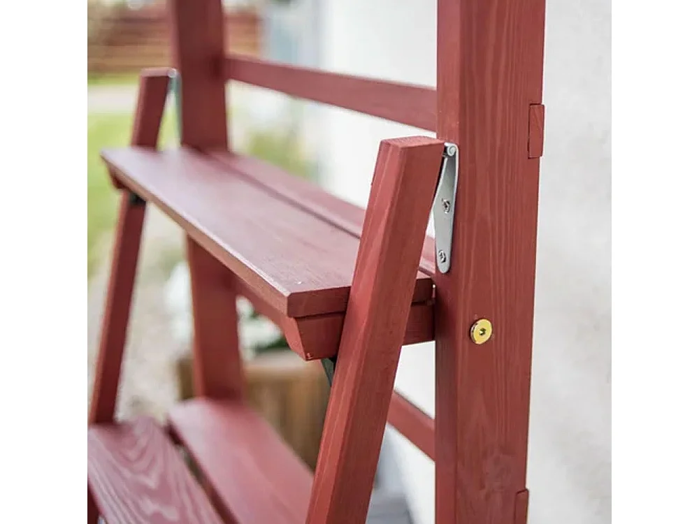 Scaffale portafiori da esterno in legno di pino, 58x32xh100cm, con finitura protettiva