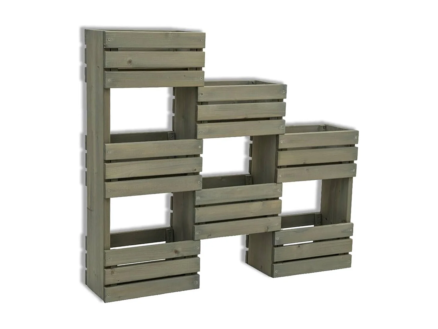 Fioriera da Parete in Legno a ripiani, 83x15x75h cm