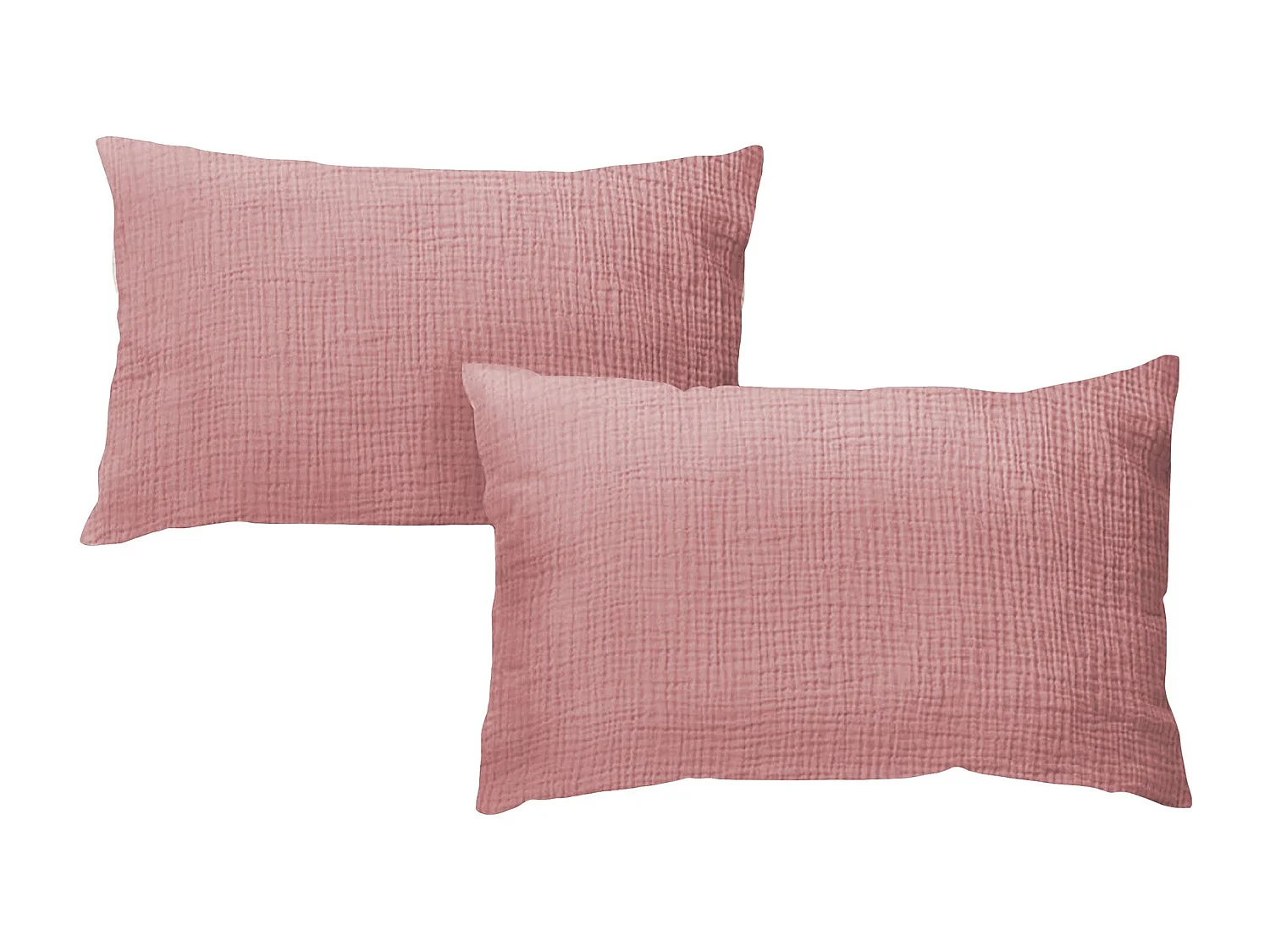 Taies d'oreillers 50x70cm - Peach Blush - Gaze de Coton