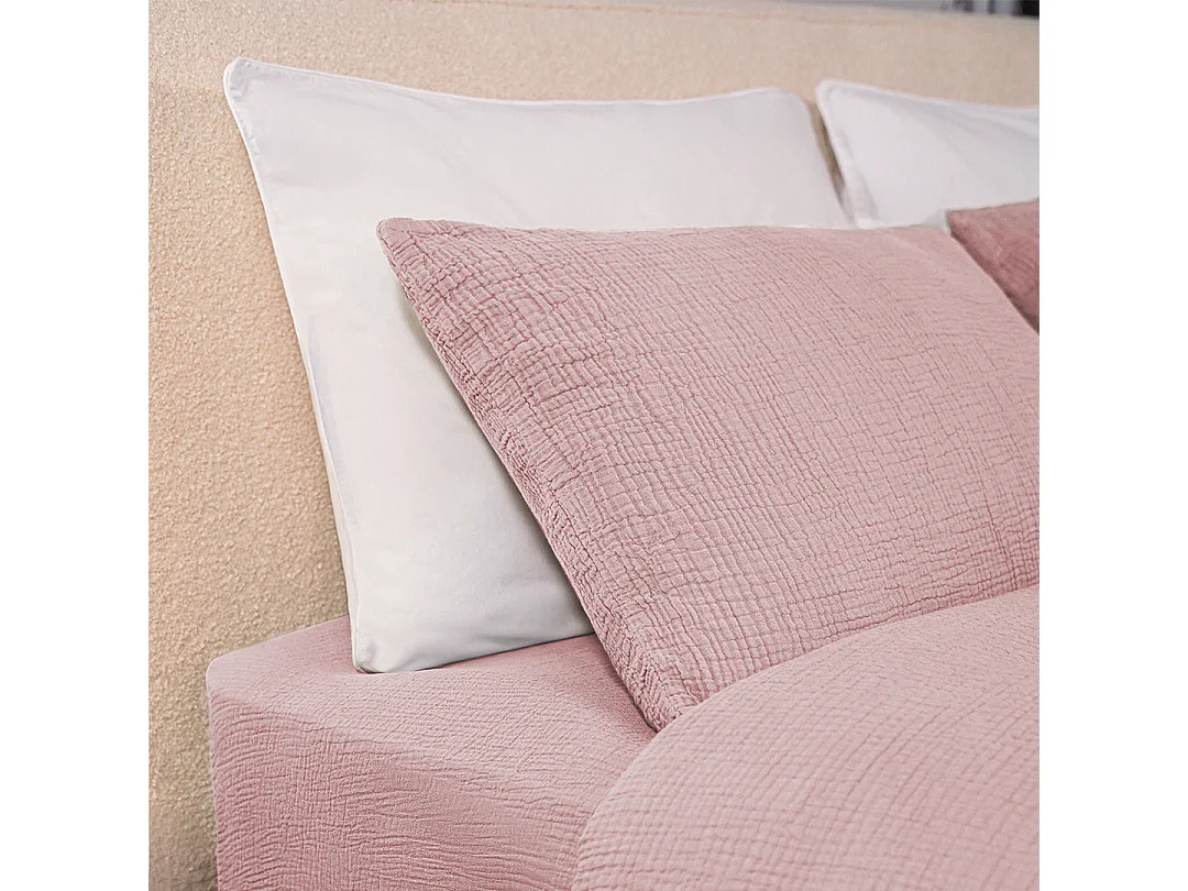Taies d'oreillers 65x65cm - Peach Blush - Gaze de Coton
