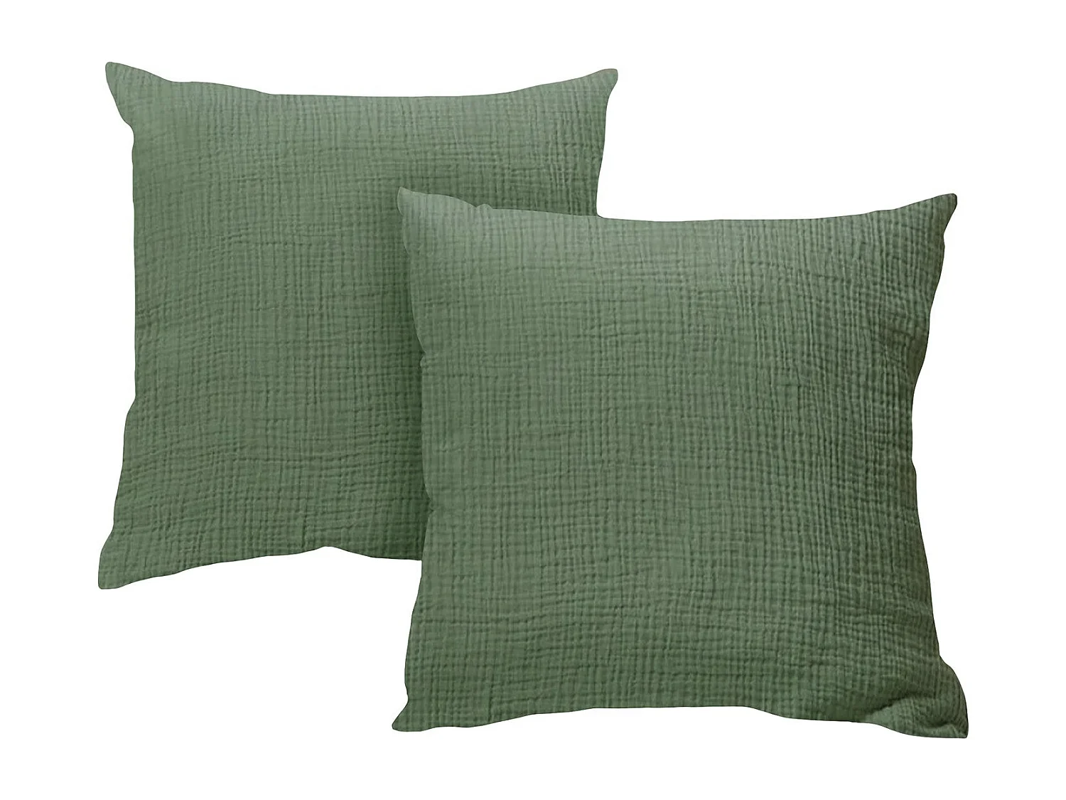 Taies d'oreillers 65x65cm - Watercress - Gaze de Coton