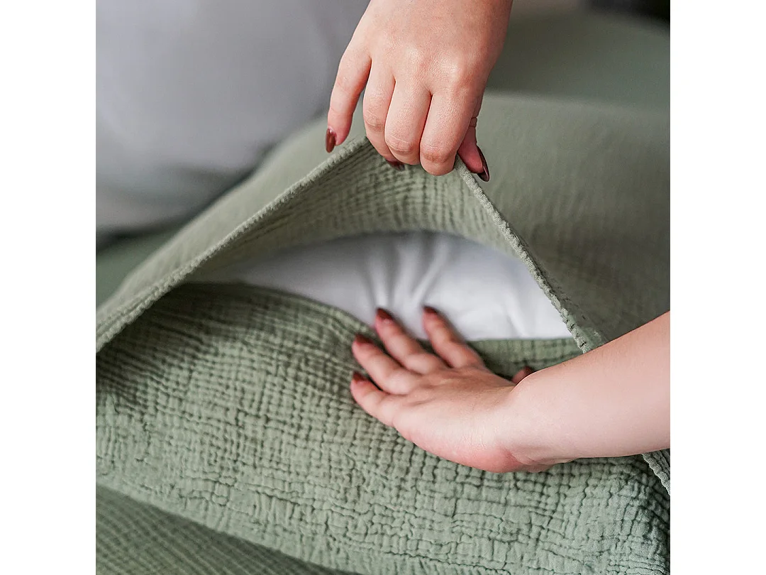 Taies d'oreillers 65x65cm - Watercress - Gaze de Coton