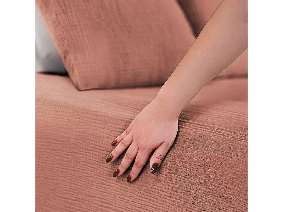 Housse de couette 220x240cm - Mocca Mousse - Gaze de Coton