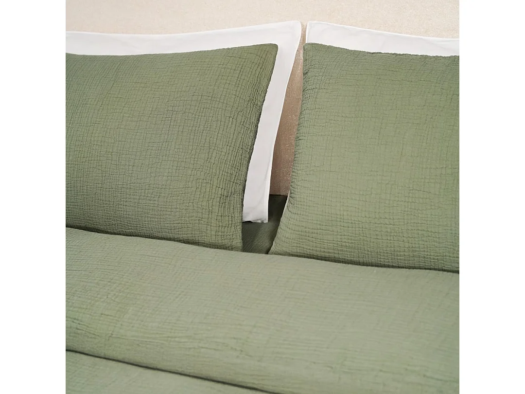 Draps Housse 180x200cm - Watercress - Gaze de Coton