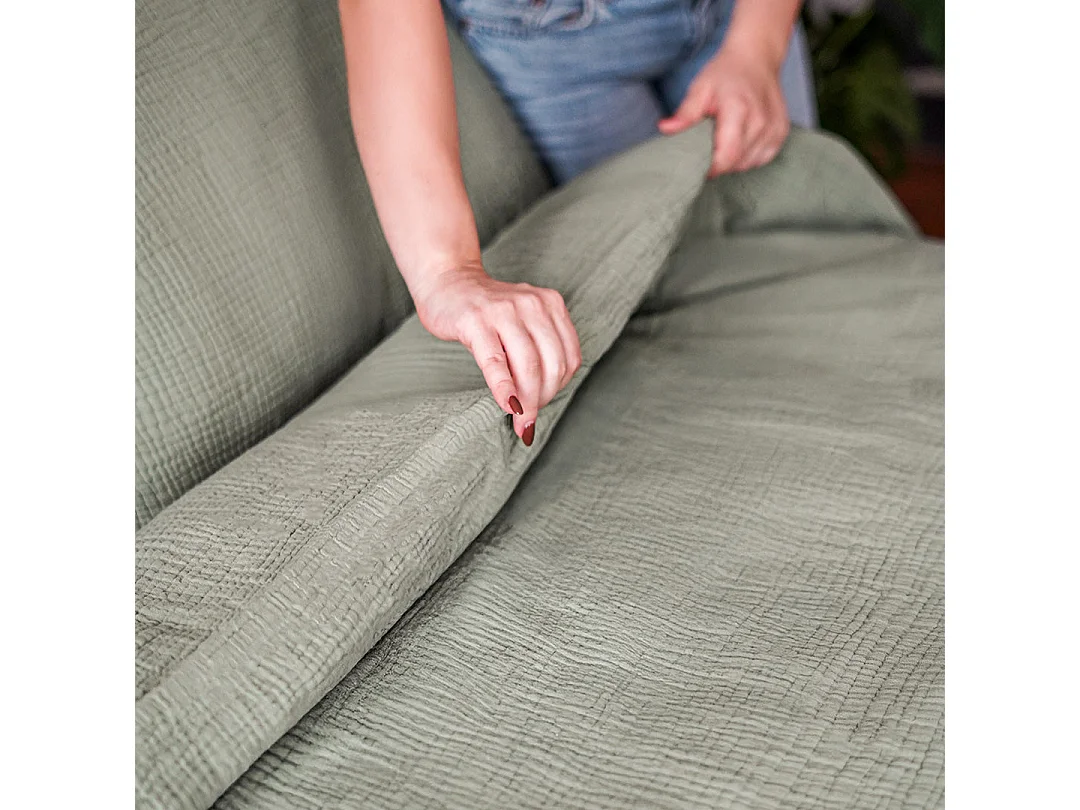 Draps Housse 180x200cm - Watercress - Gaze de Coton