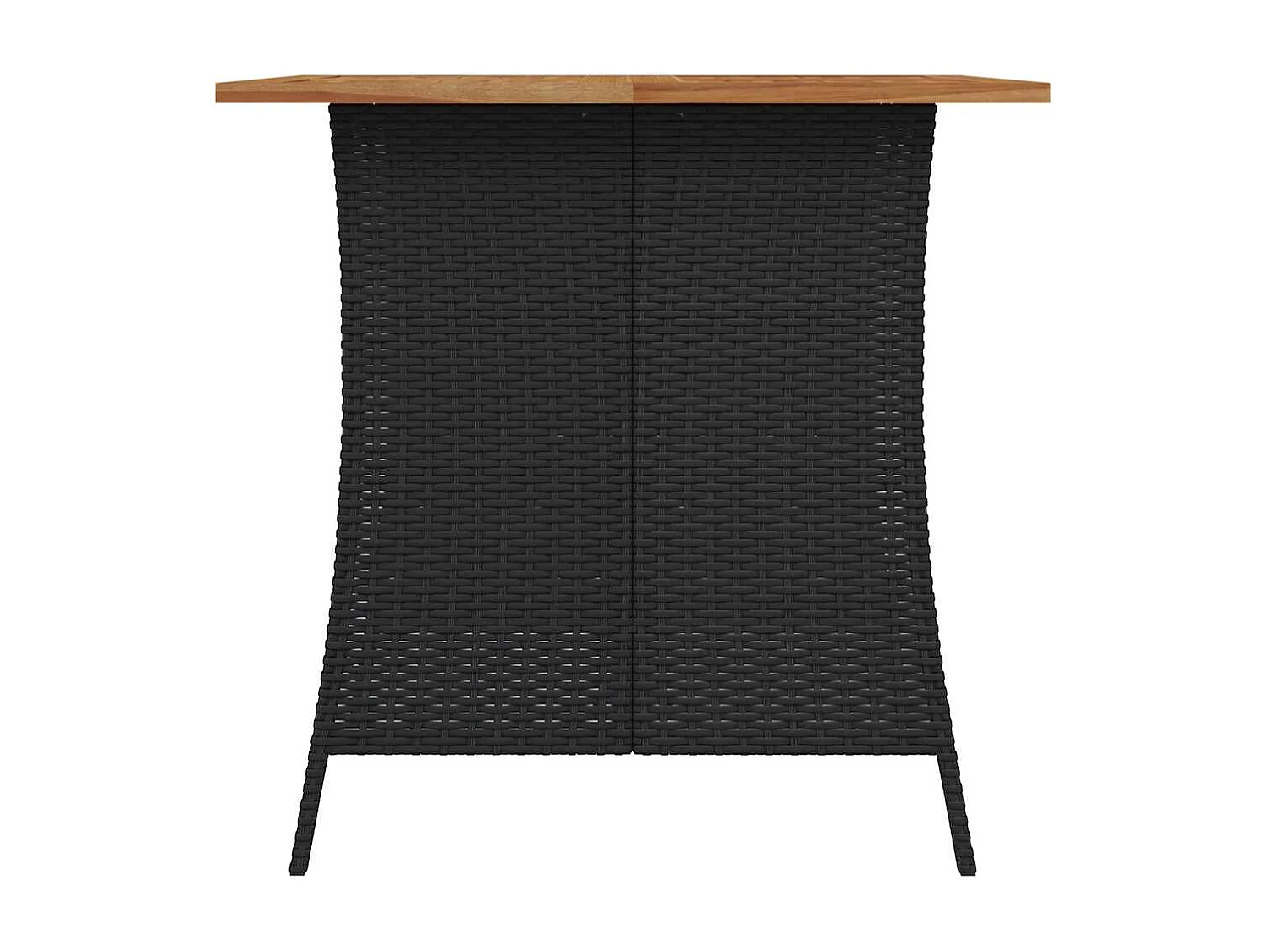 Set de muebles jardín 5 piezas con cojines ratán sintético negro