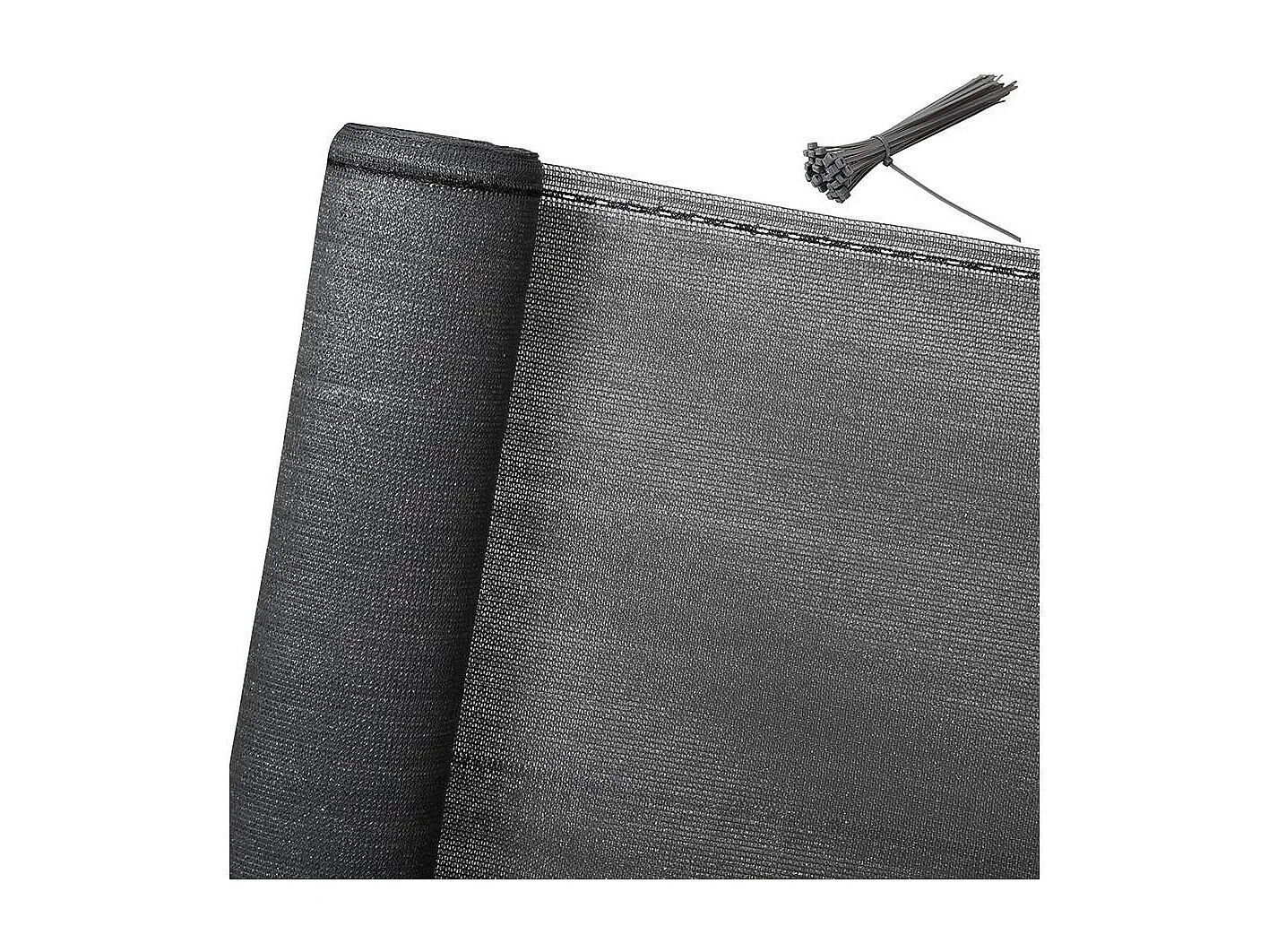 Synthetischer "Verdo" Sichtschutz aus HDPE - 2 x 10 - 90g/m² - Grau