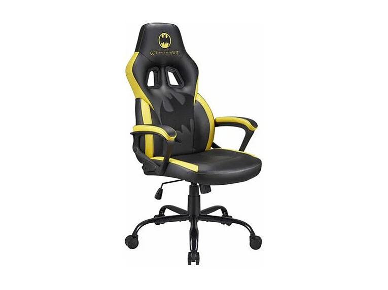 Chaise gaming Original Batman - Capitonné en Simili-cuir Noir et Jaune - SUBSONIC