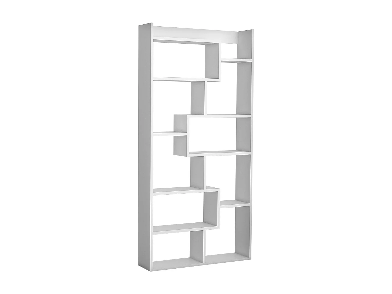 Bibliothèque en bois "Kuttap" - 90 x 22 x 182 cm - Blanc