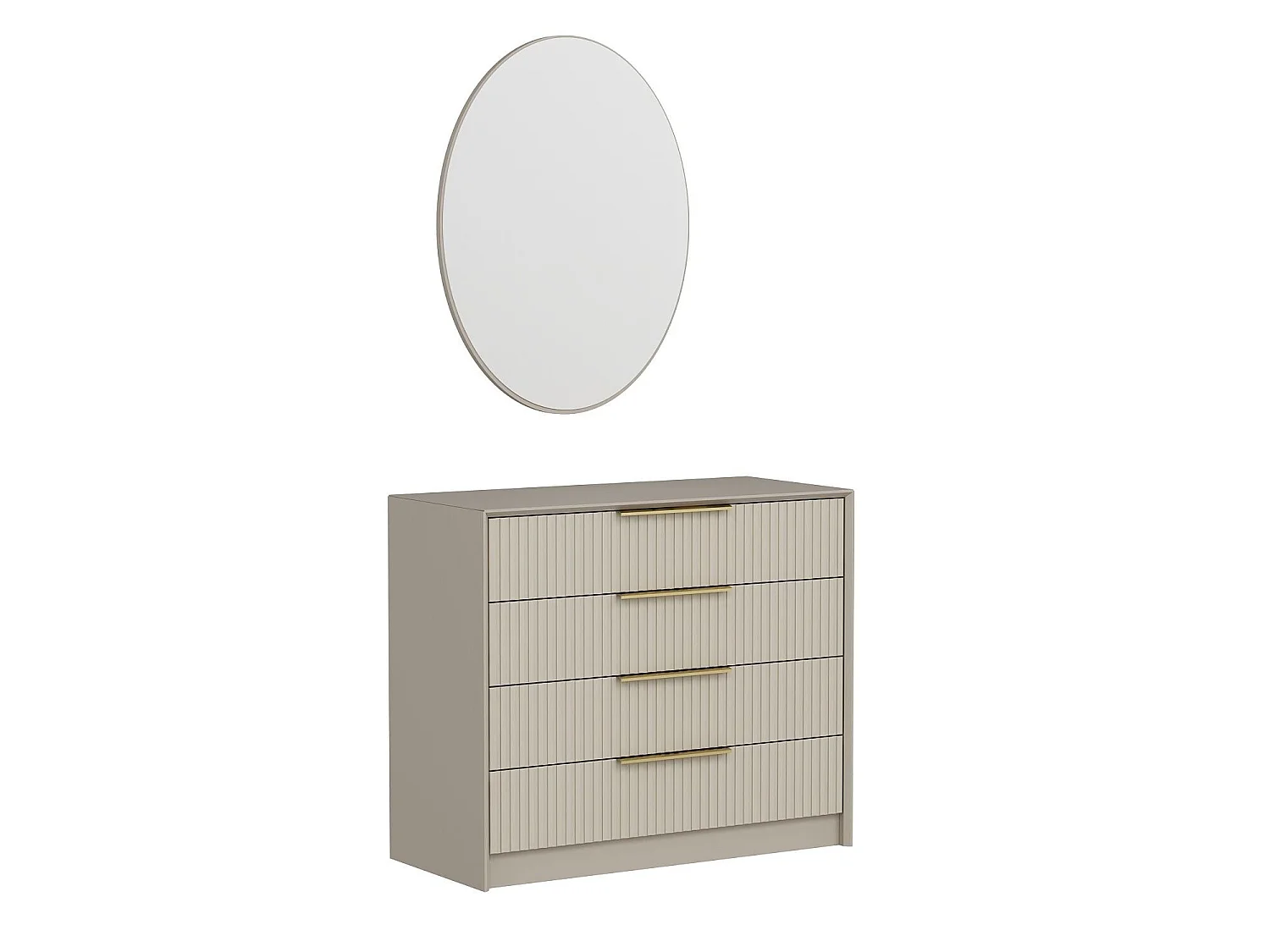 Commode en bois "Kale" - 100 x 45 x 85 cm - Beige