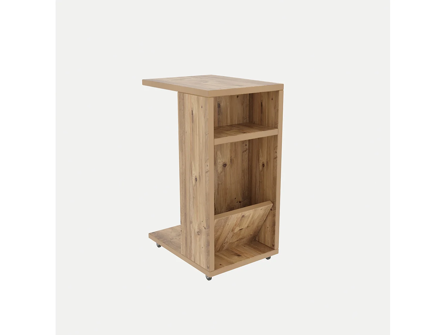 Table d'appoint en bois "Filinta" - 30 x 40 x 63 cm - Marron