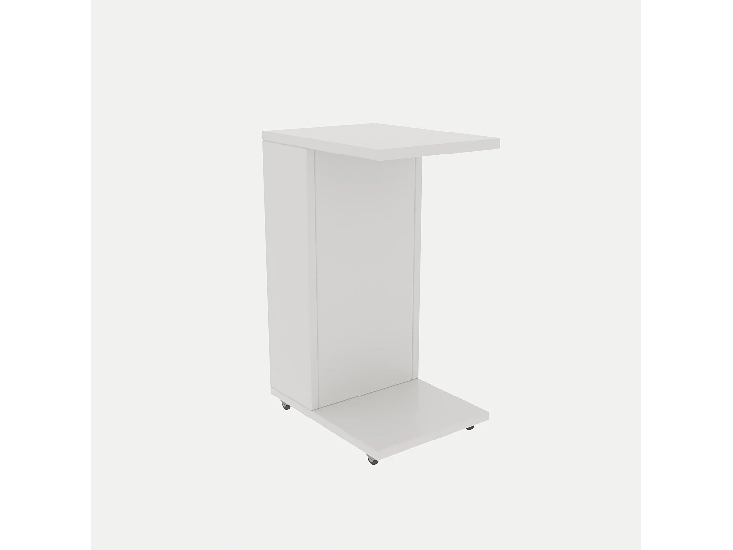 Table d'appoint en bois "Filinta" - 30 x 40 x 63 cm - Blanc