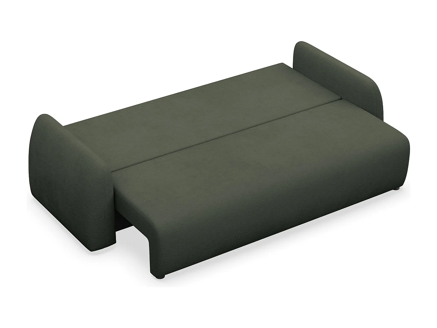 Canapé convertible 3 places - vert foncé - NUBELLE