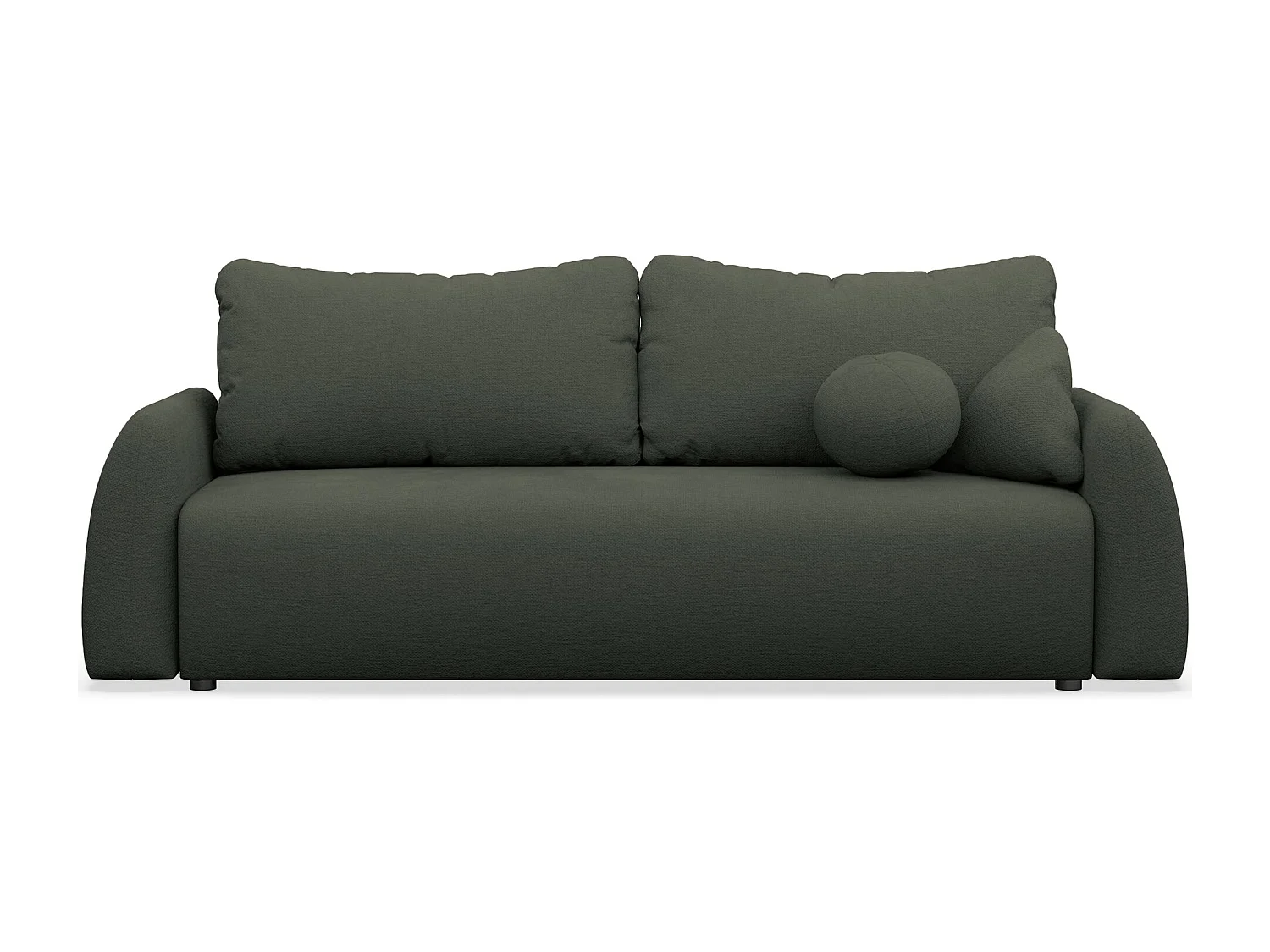 Canapé convertible 3 places - vert foncé - NUBELLE