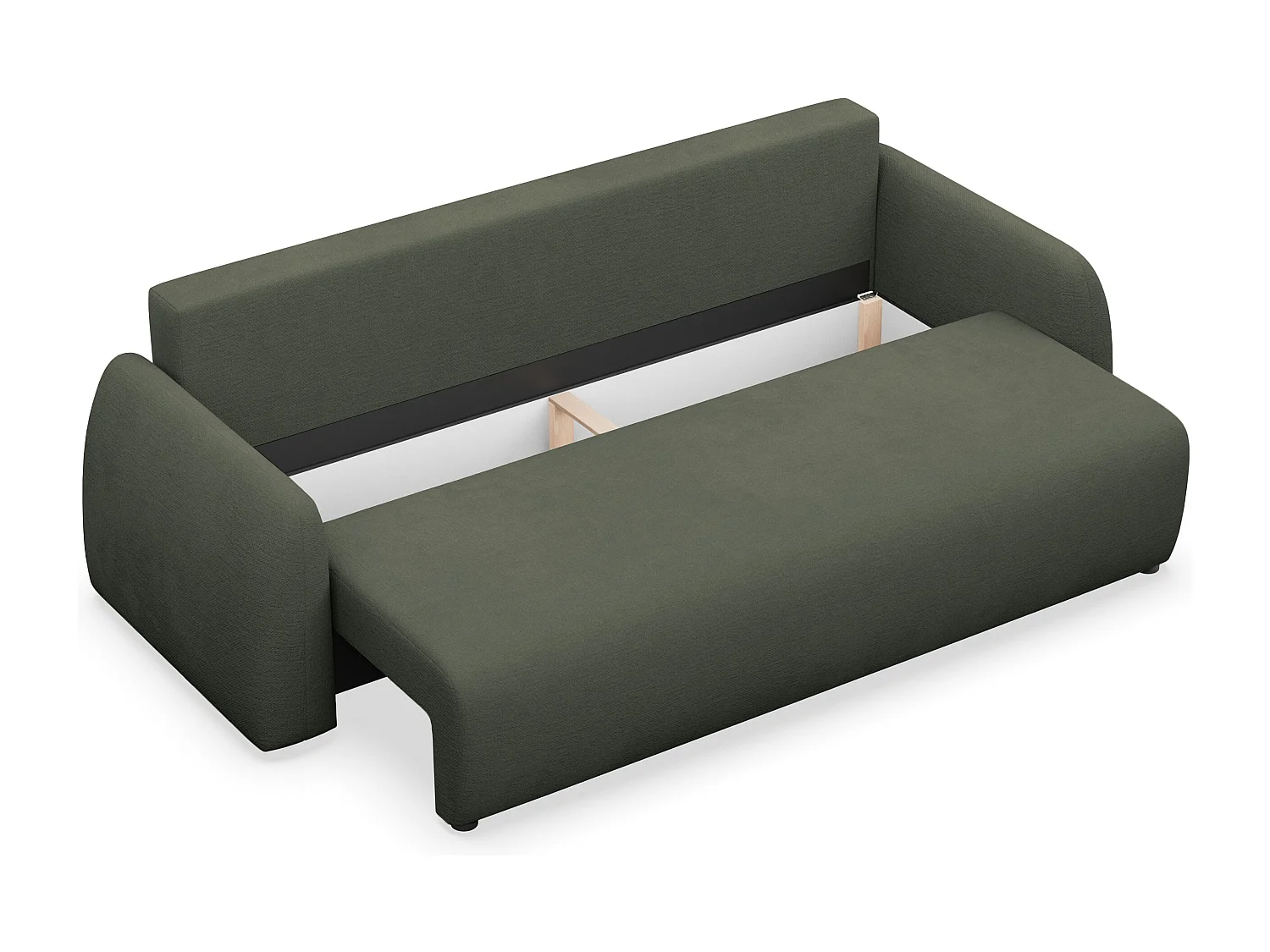 Canapé convertible 3 places - vert foncé - NUBELLE