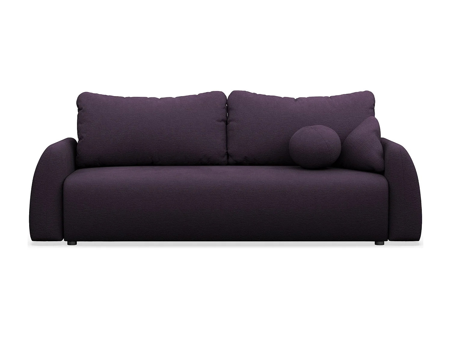 Canapé convertible 3 places - pourpre - NUBELLE