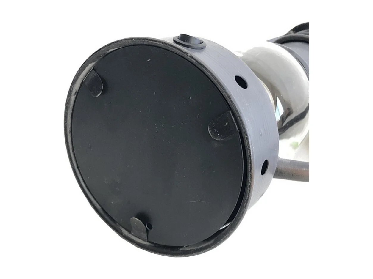 Lanterne pétrole jardin à poser à piles ancienne métal gris 22cm