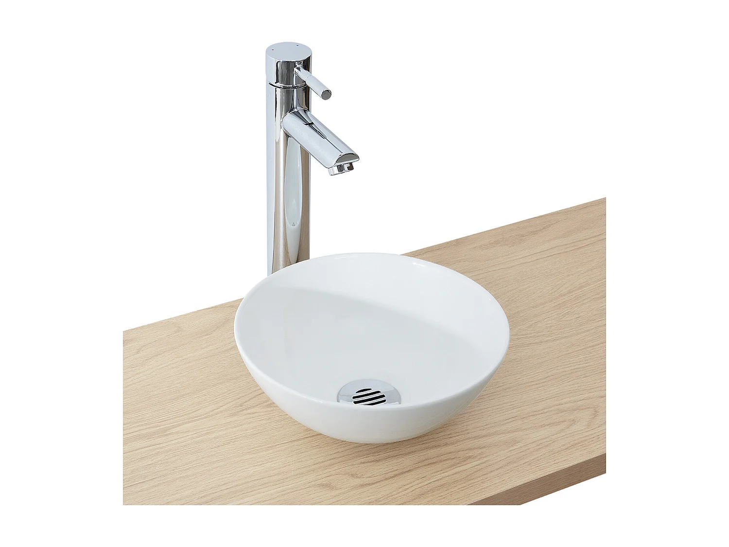 FILO Aufsatzwaschbecken L.26 x H.10 x T.26 cm rund weiße Keramik