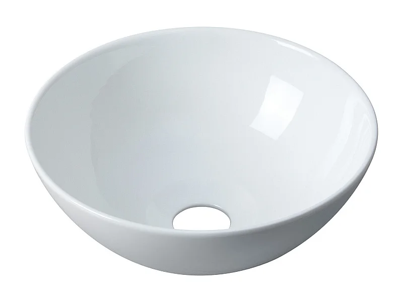 FILO Aufsatzwaschbecken L.26 x H.10 x T.26 cm rund weiße Keramik