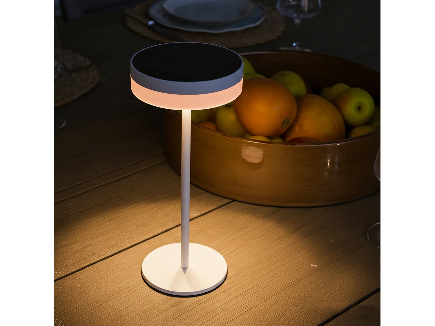 Lampe de table solaire VIVIA MINI SOLAR Blanc H27cm