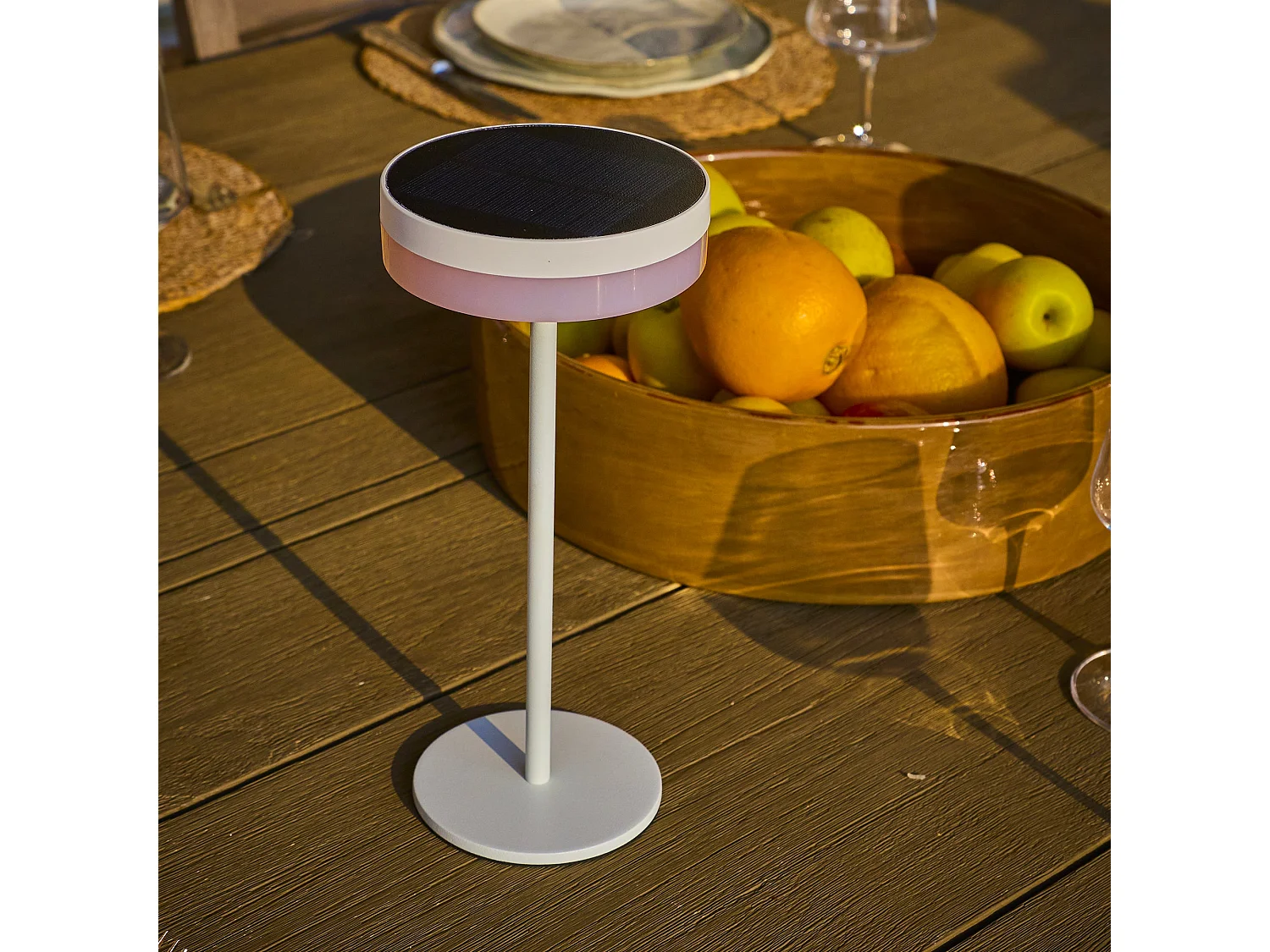 Lampe de table solaire VIVIA MINI SOLAR Blanc H27cm
