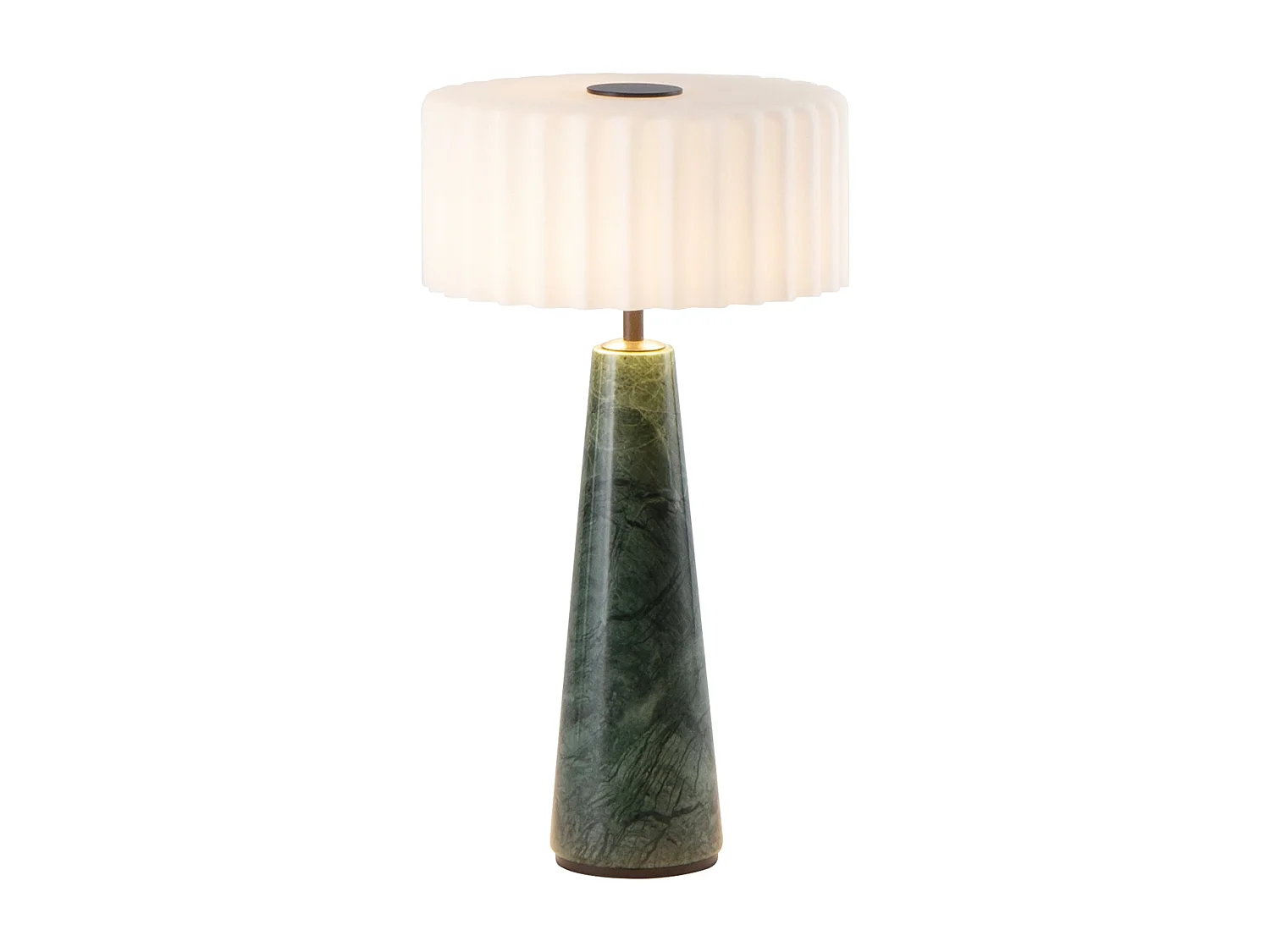 Lampe de table sans fil en marbre BLOK Vert H30cm