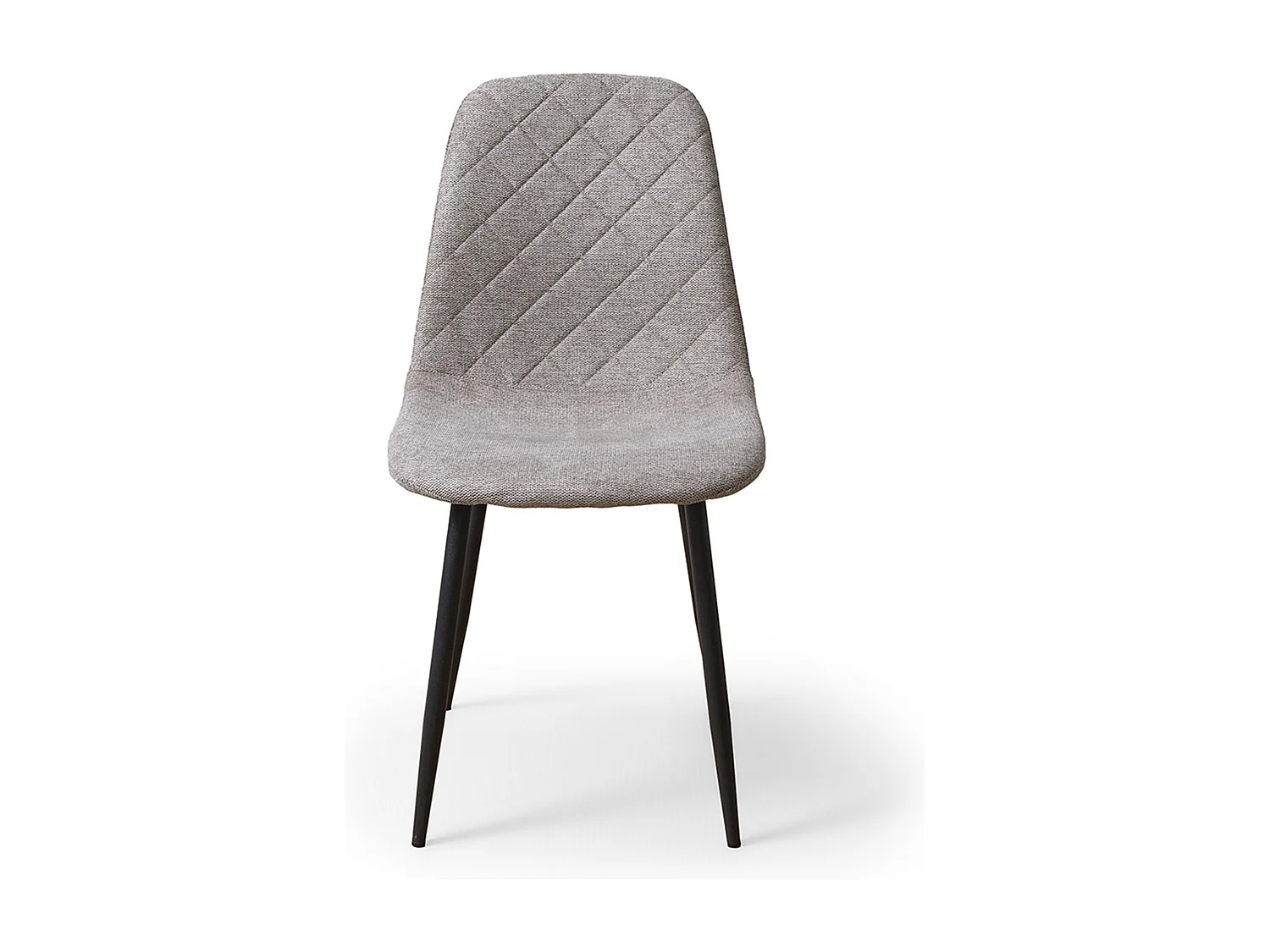 Pack de 4 sillas de comedor de 86x45x54 cm de tela en Taupe con patas negras Suiz