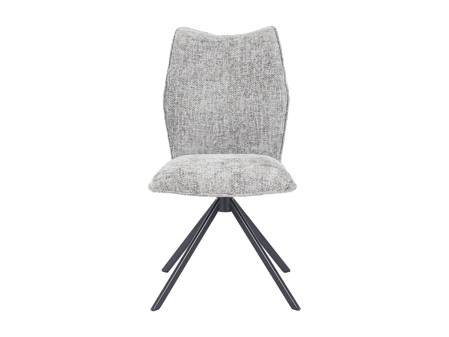 Pack de 2 sillas de comedor giratorias de 93x63x48 cm de tela en color gris Nena