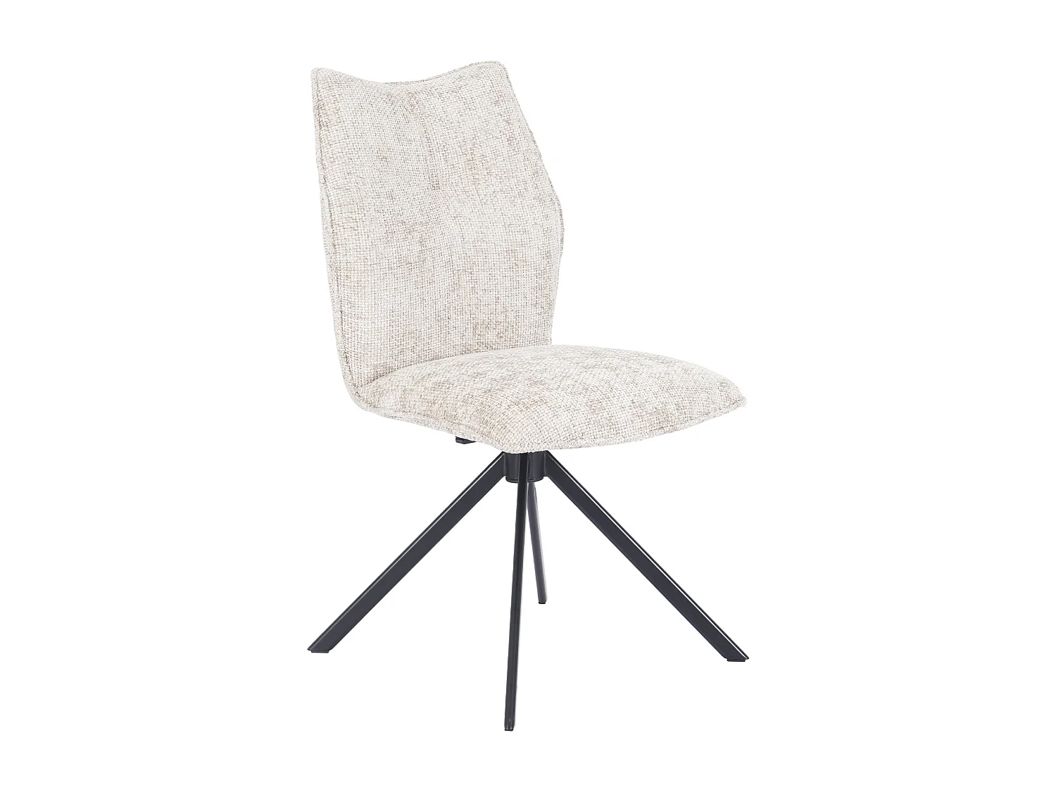 Pack de 2 sillas de comedor giratorias de 93x63x48 cm de tela en color beige Nena