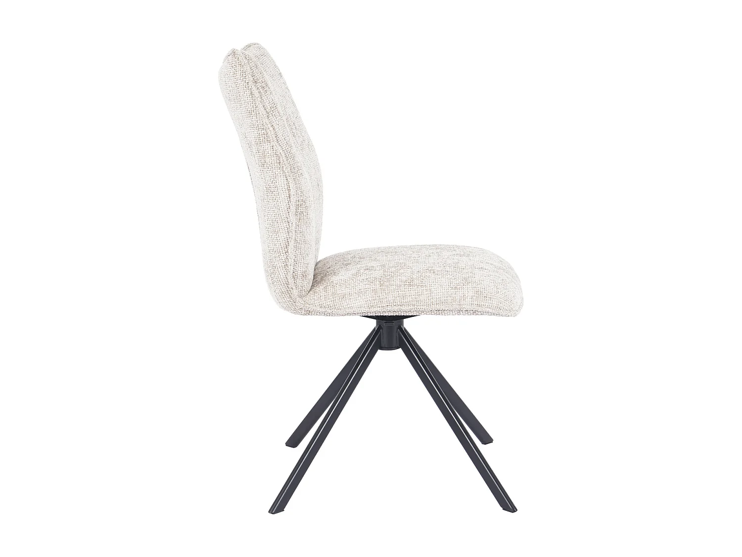 Pack de 2 sillas de comedor giratorias de 93x63x48 cm de tela en color beige Nena