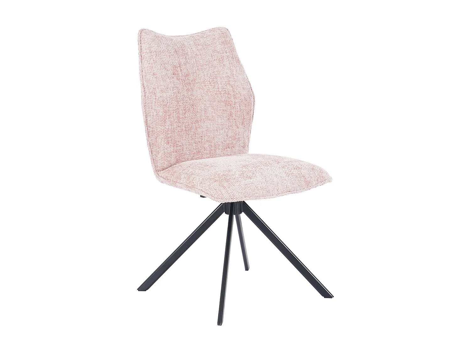 Pack de 2 sillas de comedor giratorias de 93x63x48 cm de tela en color rosa Nena