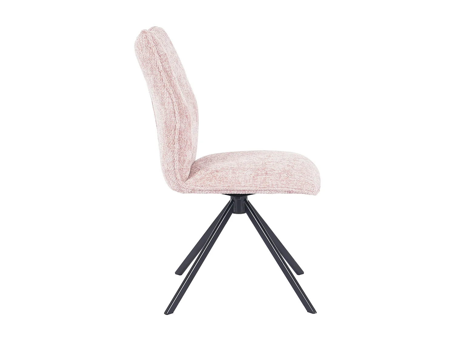 Pack de 2 sillas de comedor giratorias de 93x63x48 cm de tela en color rosa Nena