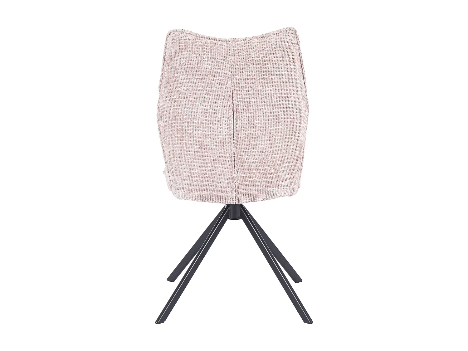 Pack de 2 sillas de comedor giratorias de 93x63x48 cm de tela en color rosa Nena