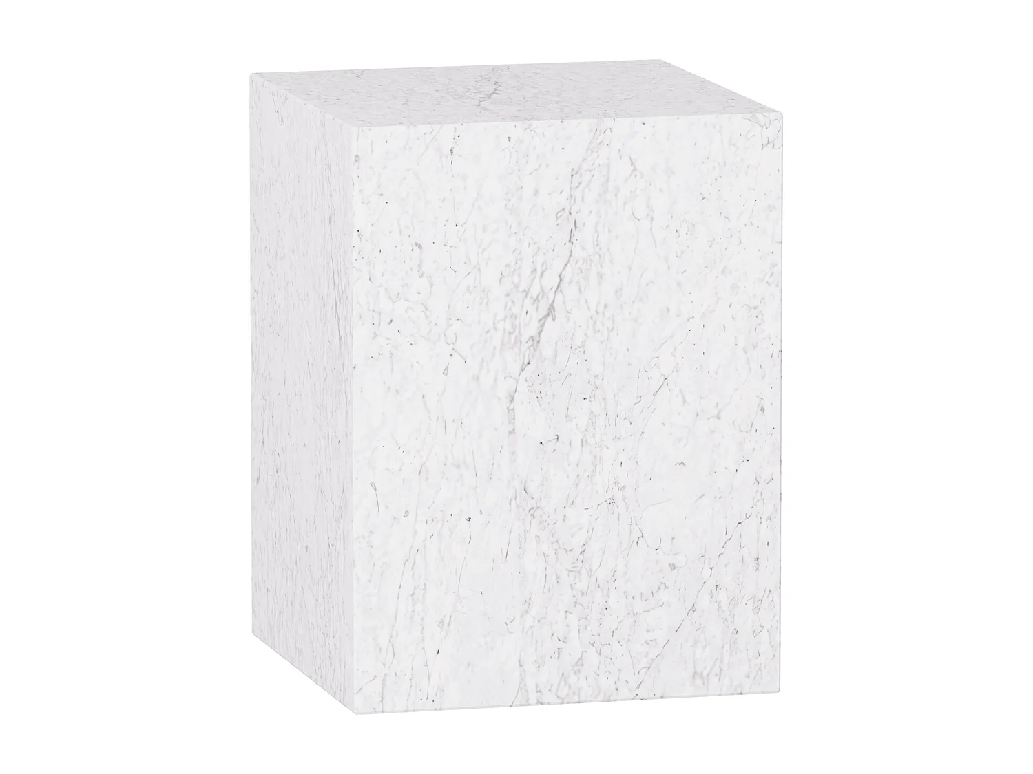 Beistelltisch aus Marmor – weiß – Dove Low